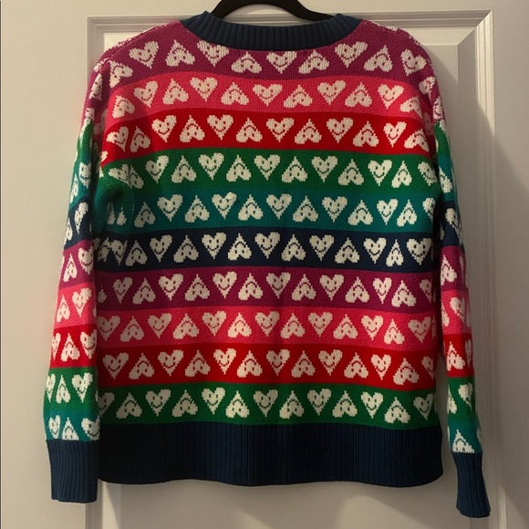 Kerri Rosenthal x Aqua Rainbow Heart Grandpa Button-Down Cardigan - Picture 7 of 12